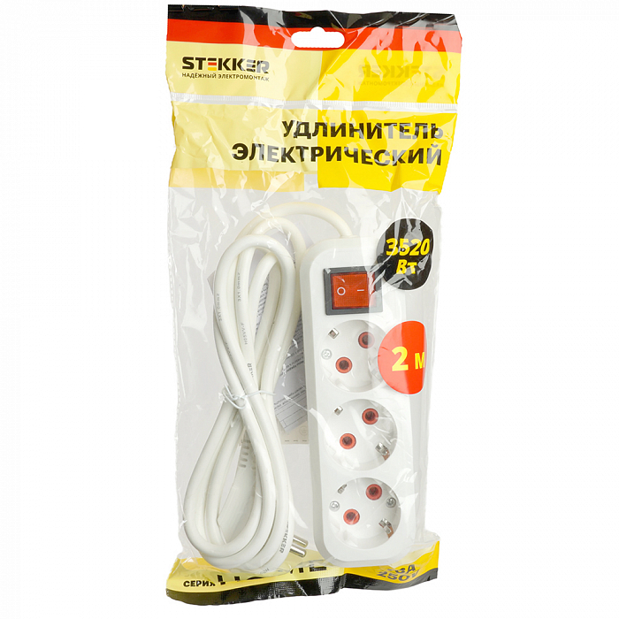 Удлинитель/сетевой фильтр STEKKER 49353