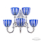 Бра Bohemia Ivele Crystal 7203B15/3+2/210 NW P1 U Clear-Blue/H-1H