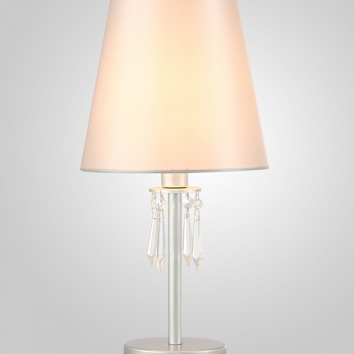 Настольная лампа интерьерная Crystal Lux RENATA LG1 SILVER
